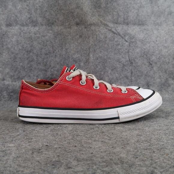 Converse Shoes Kids 3 Sneaker Chuck Taylor All Star Low Classic Red Canvas Youth - Picture 2 of 12